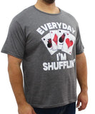 Mens Printed Card Shuffling Tee | Eagle Clothing | Plus Size | Big & Tall