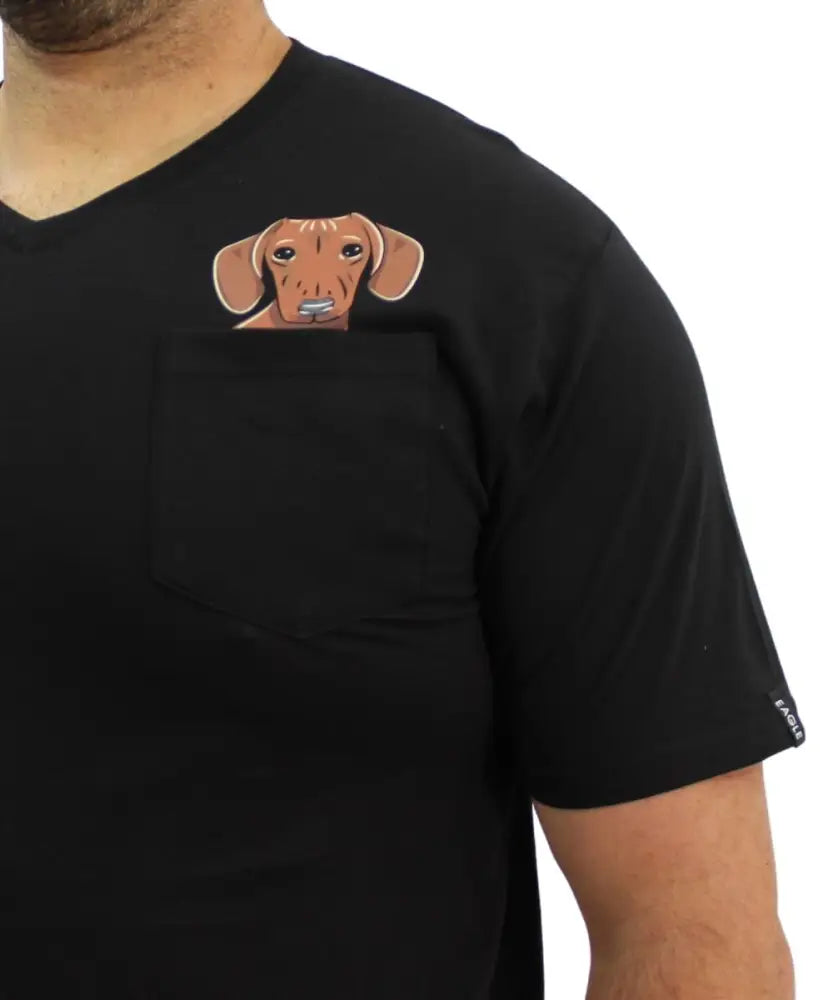 Mens Printed Dog Pocket Tee | Eagle Clothing | Plus Size | Big & Tall