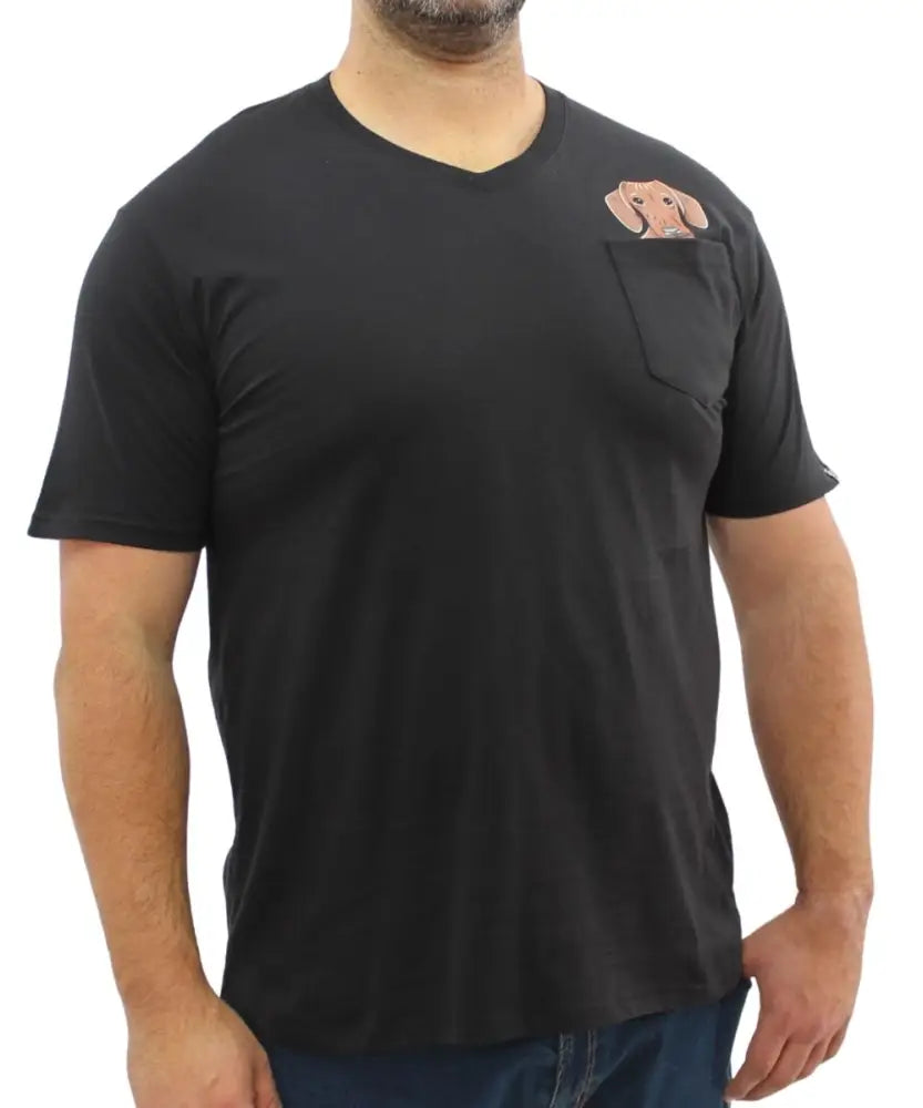 Mens Printed Dog Pocket Tee | Eagle Clothing | Plus Size | Big & Tall