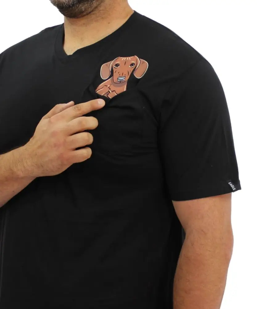 Mens Printed Dog Pocket Tee | Eagle Clothing | Plus Size | Big & Tall