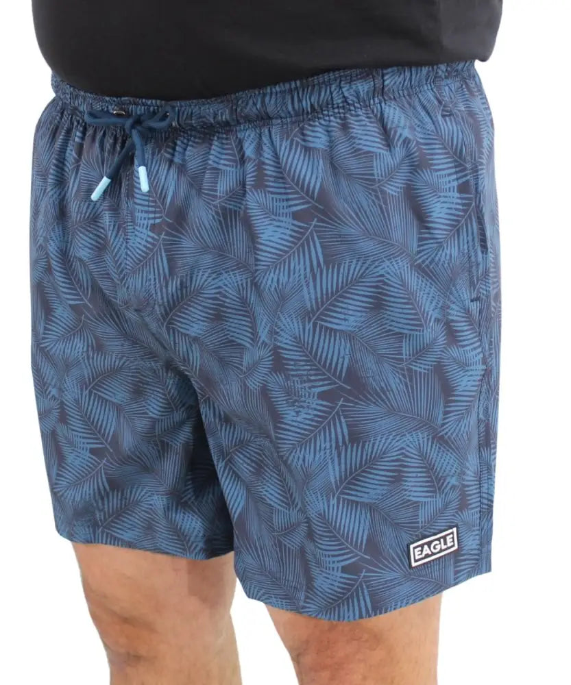 Mens Printed Fern Swim Shorts | Eagle Clothing | Plus Size | Big & Tall