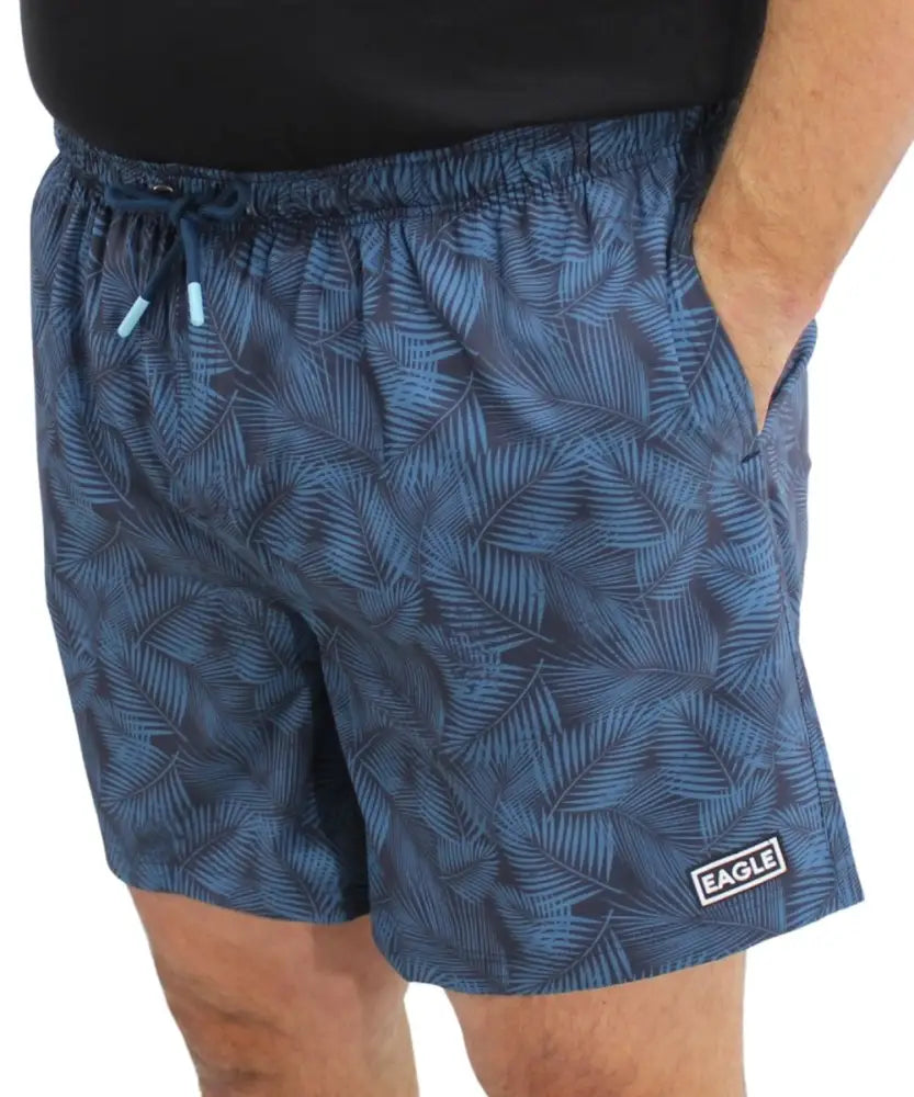 Mens Printed Fern Swim Shorts | Eagle Clothing | Plus Size | Big & Tall