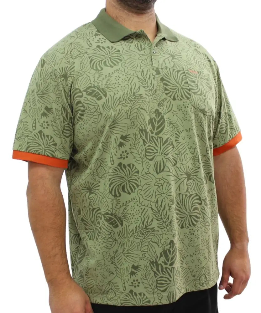 Mens Printed Golfer | Eagle Clothing | Plus Size | Big & Tall