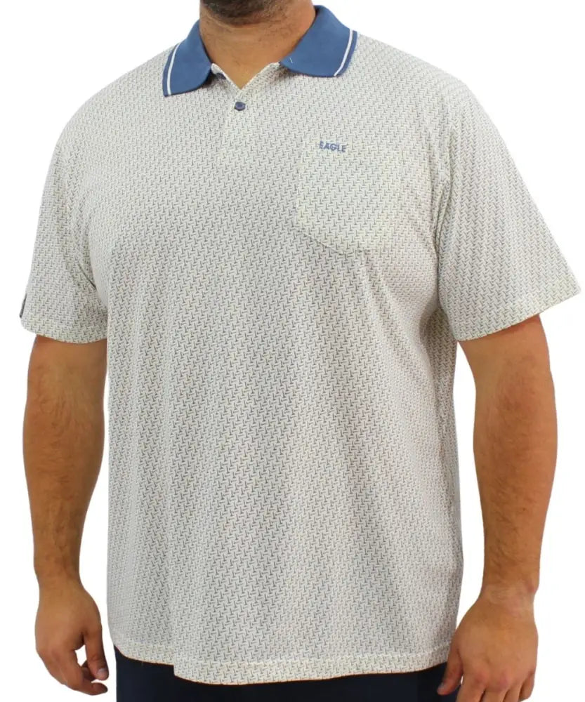 Mens Printed Golfer | Eagle Clothing | Plus Size | Big & Tall