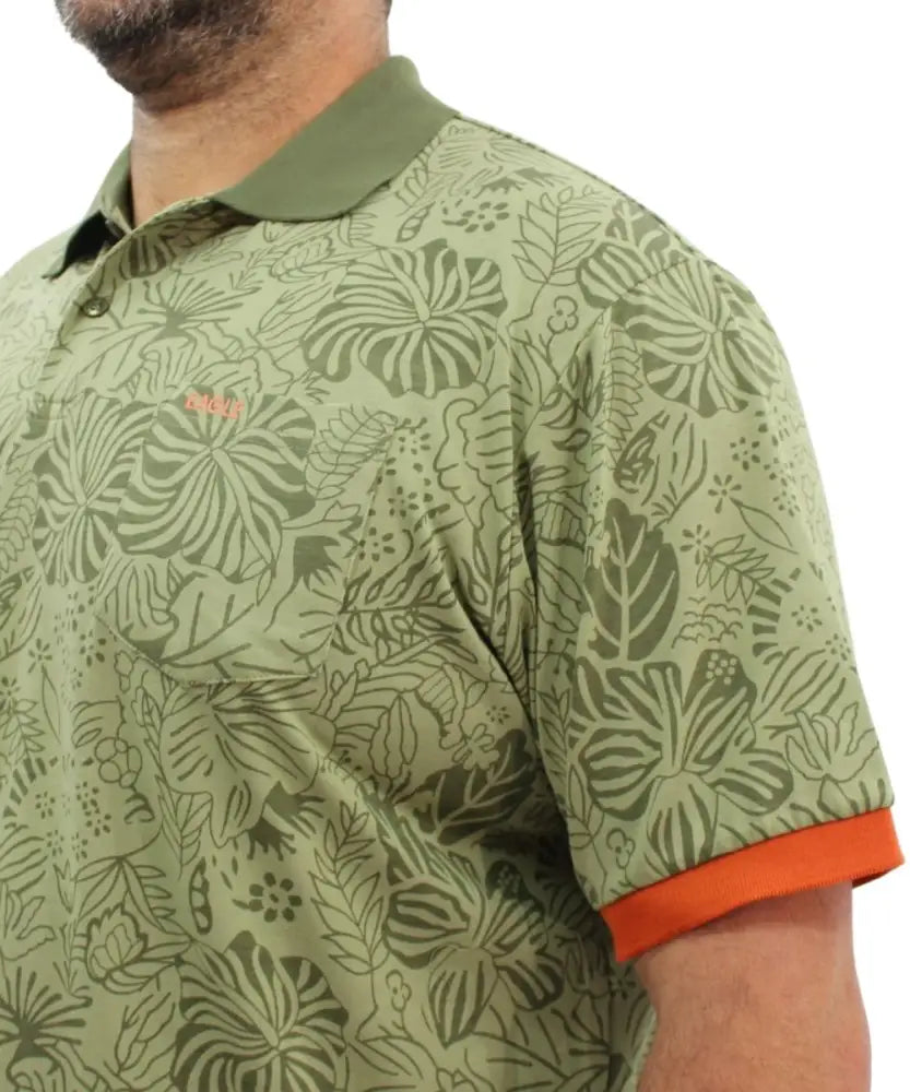 Mens Printed Golfer | Eagle Clothing | Plus Size | Big & Tall