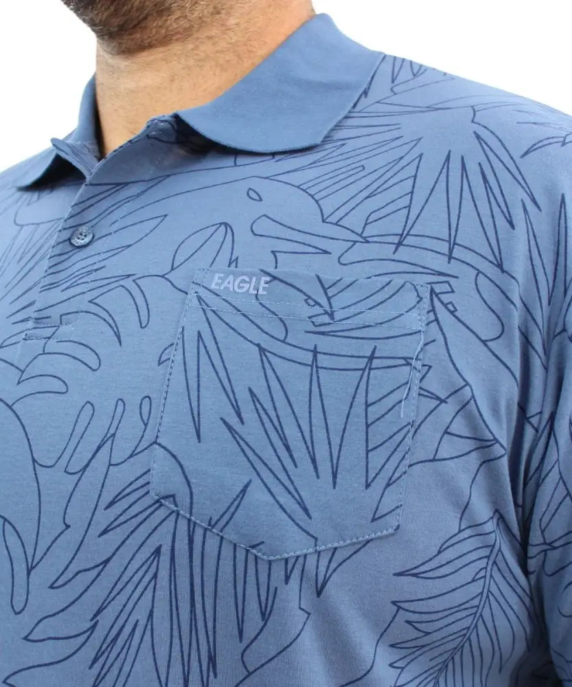 Mens Printed Golfer | Eagle Clothing | Plus Size | Big & Tall