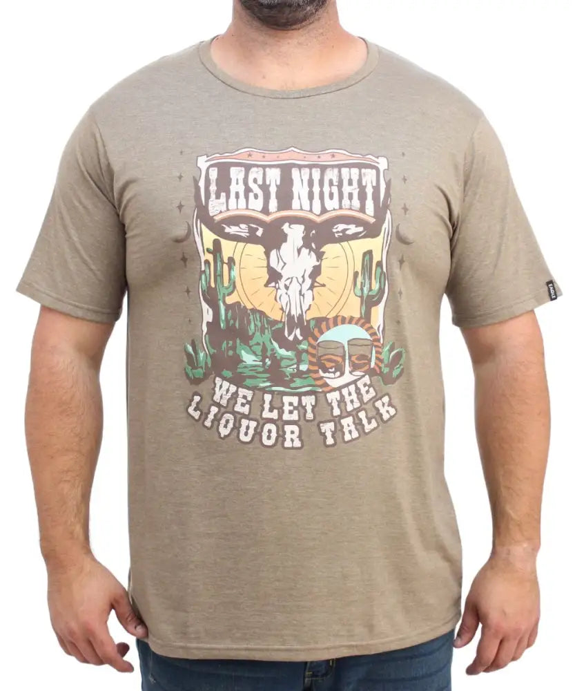 Mens Printed Liquor Talk Tee | R279.90 | Eagle Clothing | Plus Size | Big & Tall