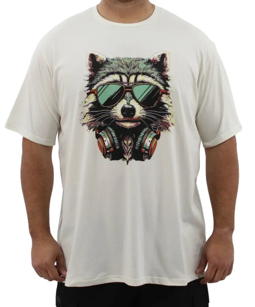 Mens Printed Musical Raccoon
