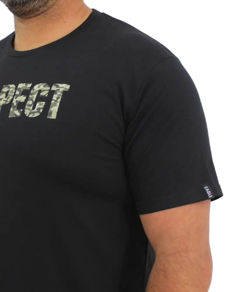 Mens Printed Respect Tee | Eagle Clothing | Plus Size | Big & Tall