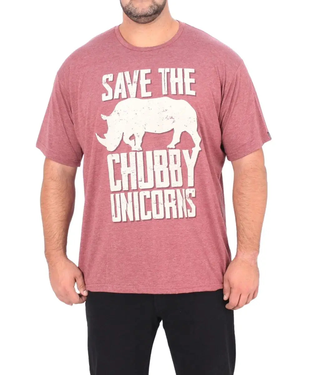 Mens Printed Save The Chubby Unicorns Tee | R249.90 Eagle Clothing Plus Size Big & Tall