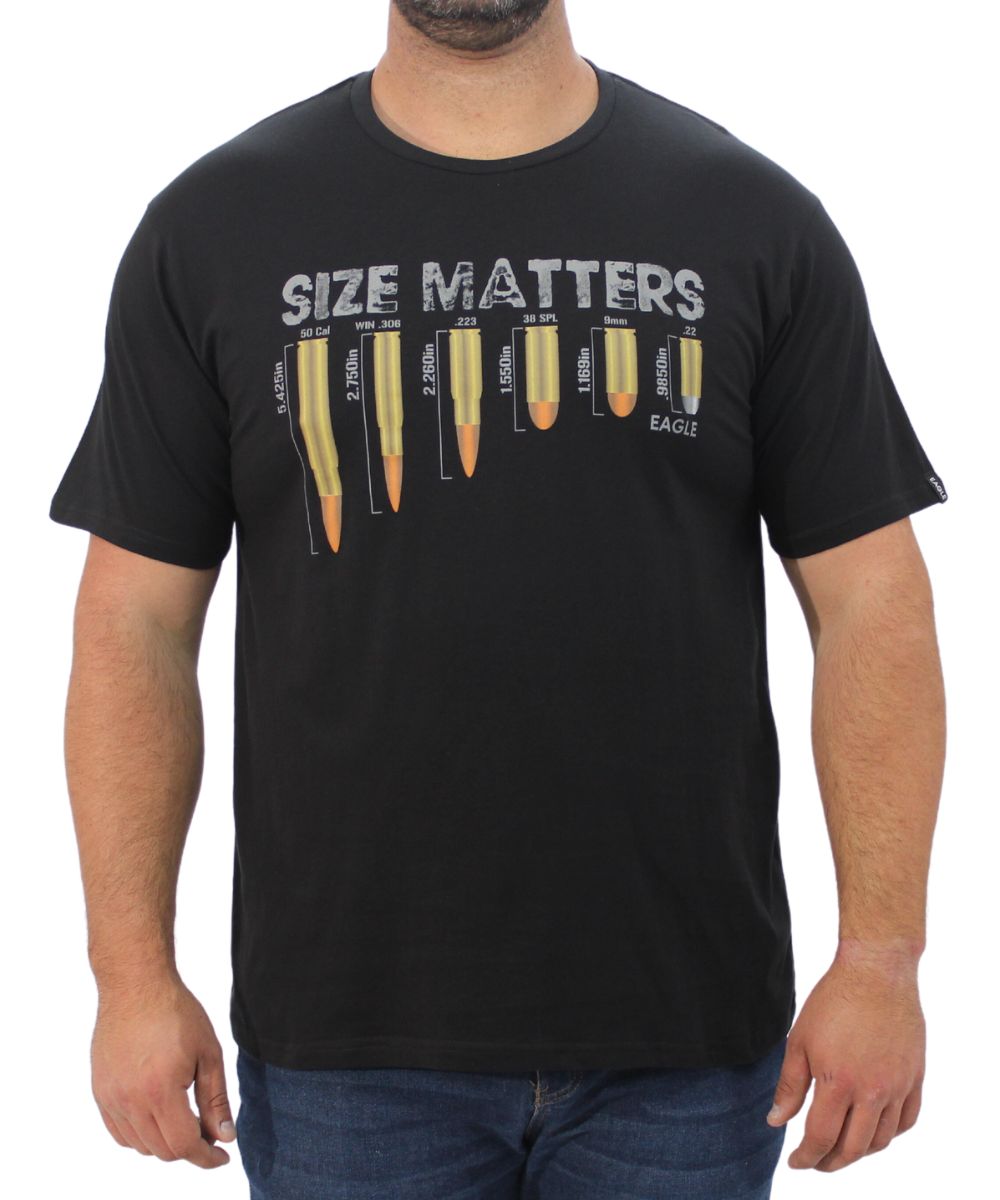 Mens Printed Size Matters Tee | R269.90 Eagle Clothing Plus Big & Tall