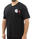 Mens Printed Skull VNeck Tee