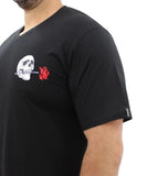 Mens Printed Skull VNeck Tee