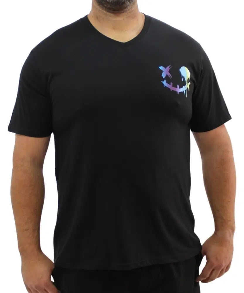 Mens Printed Smiley VNeck Tee | R279.90 | Eagle Clothing | Plus Size | Big & Tall