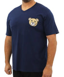 Mens Printed Teddy VNeck Tee