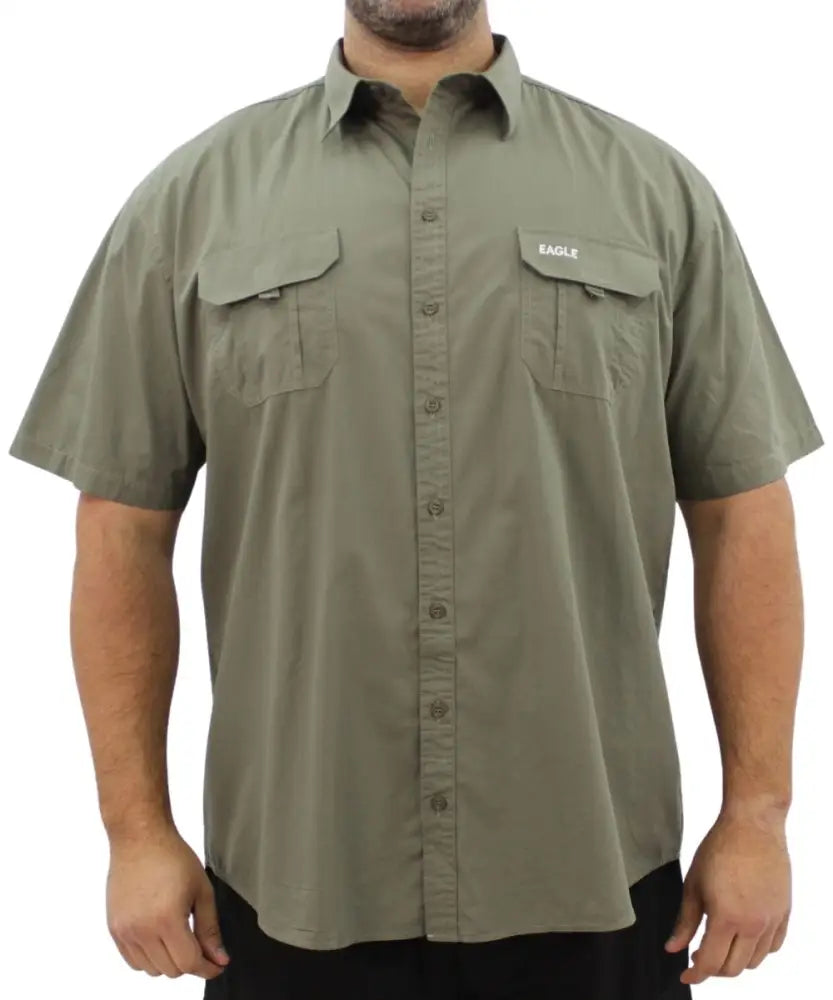 Mens Short Sleeve Bush Shirt