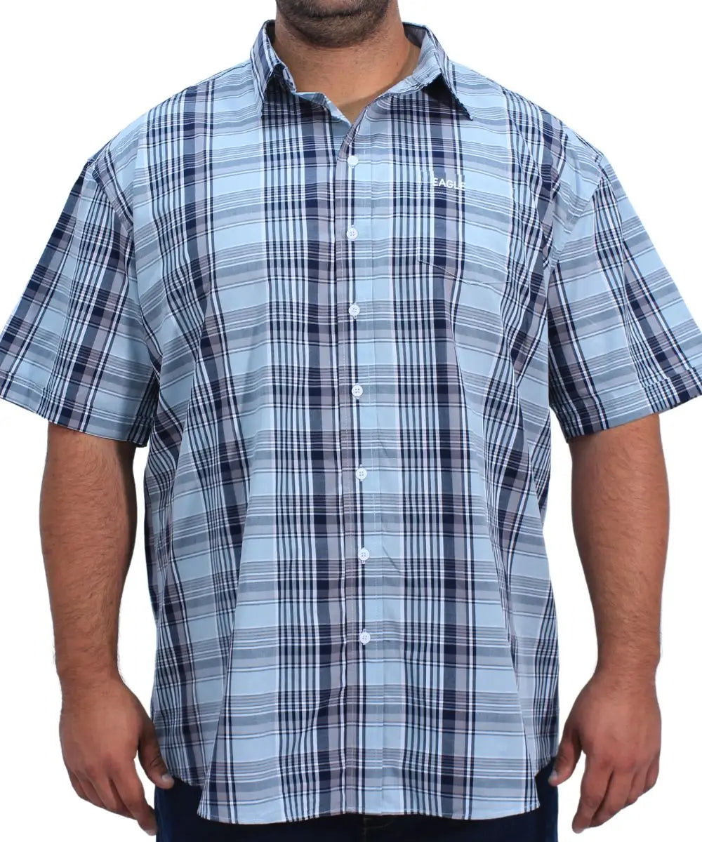 Mens Short Sleeve Check Shirt | R289.90 Eagle Clothing Plus Size Big & Tall
