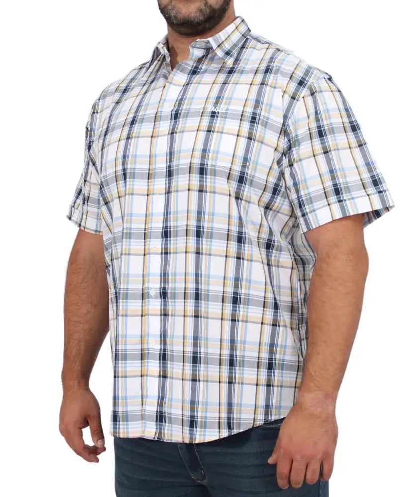 Mens Short Sleeve Check Shirt