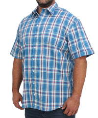 Mens Short Sleeve Check Shirt