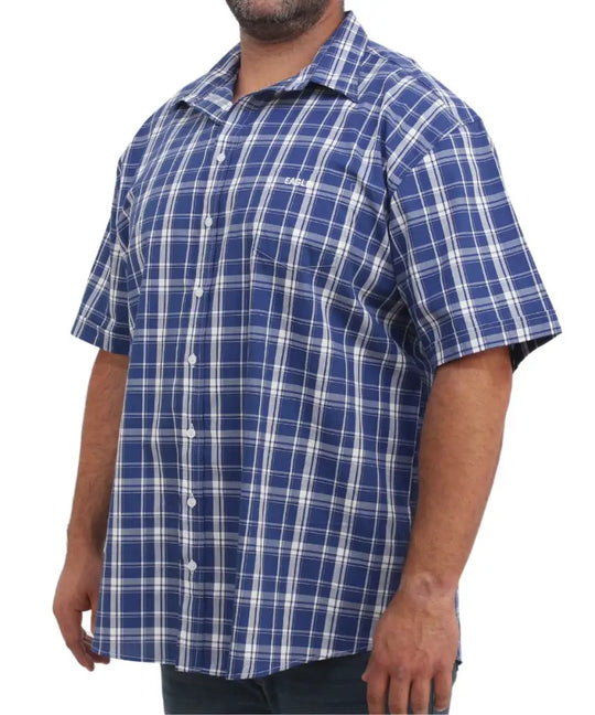 Mens Short Sleeve Check Shirt