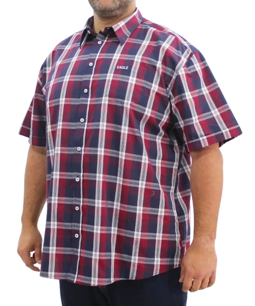 Mens Short Sleeve Check Shirt | R479.90 | Eagle Clothing | Plus Size | Big & Tall