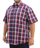 Mens Short Sleeve Check Shirt | R479.90 | Eagle Clothing | Plus Size | Big & Tall