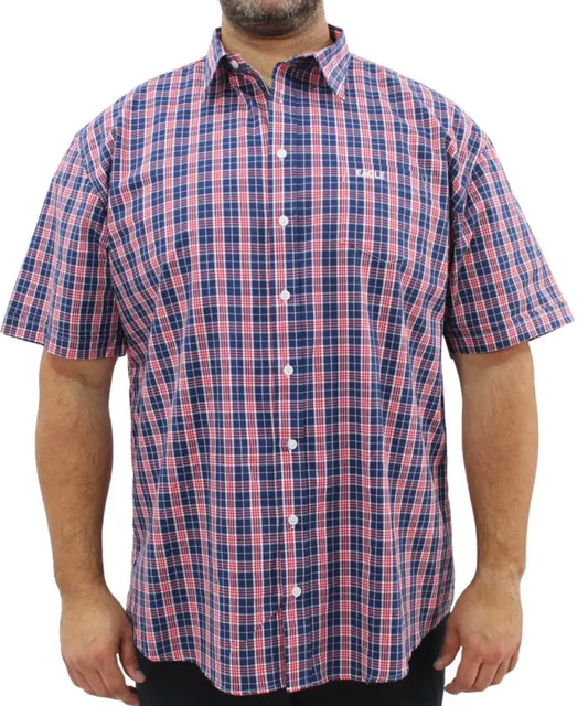 Mens Short Sleeve Check Shirt | R479.90 | Eagle Clothing | Plus Size | Big & Tall