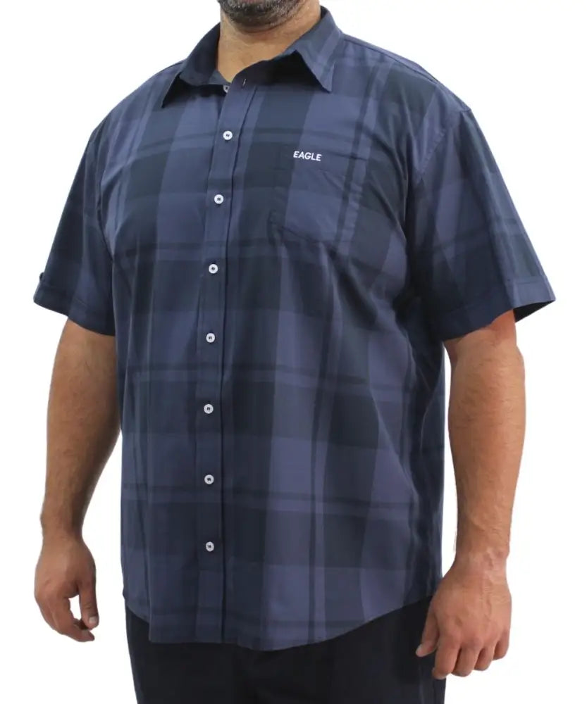 Mens Short Sleeve Check Shirt | Eagle Clothing | Plus Size | Big & Tall