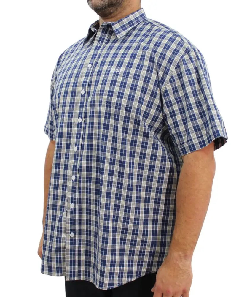Mens Short Sleeve Check Shirt | Eagle Clothing | Plus Size | Big & Tall