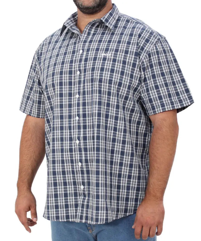 Mens Short Sleeve Check Shirt | R429.90 | Eagle Clothing | Plus Size | Big & Tall