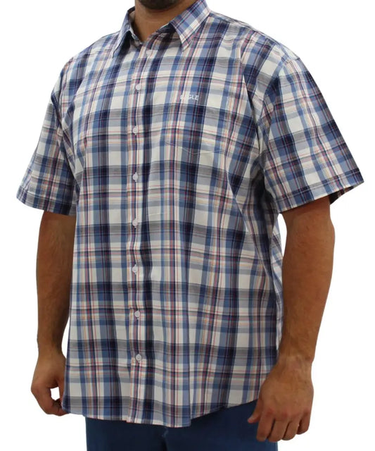 Mens Short Sleeve Check Shirt