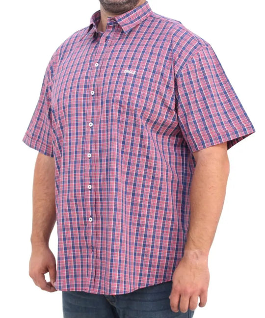 Mens Short Sleeve Check Shirt