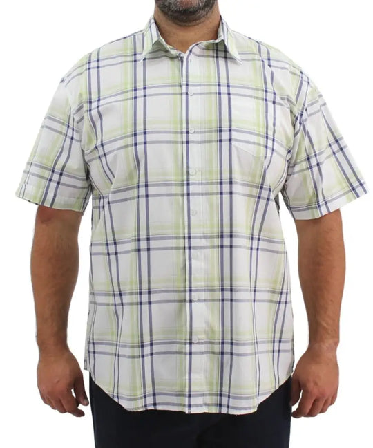Mens Short Sleeve Check Shirt