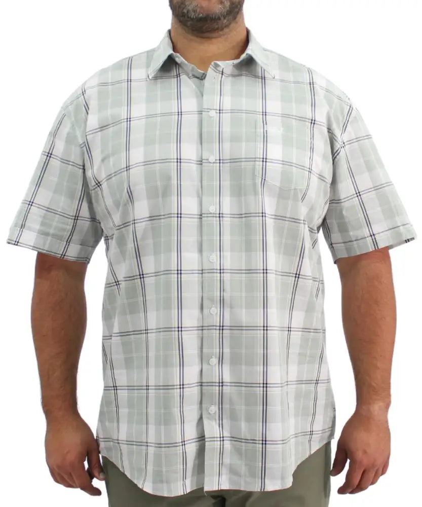 Mens Short Sleeve Check Shirt | R479.90 | Eagle Clothing | Plus Size | Big & Tall