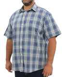Mens Short Sleeve Check Shirt | Eagle Clothing | Plus Size | Big & Tall