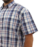 Mens Short Sleeve Check Shirt