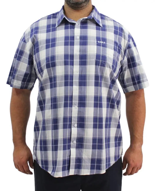 Mens Short Sleeve Check Shirt