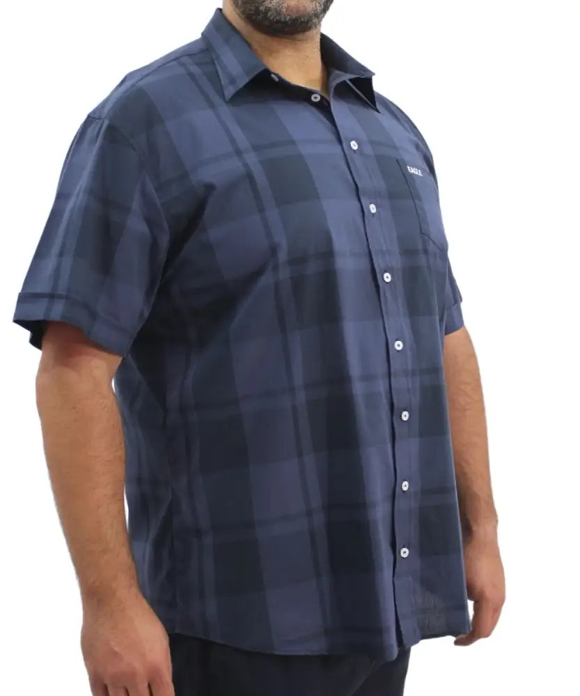Mens Short Sleeve Check Shirt | Eagle Clothing | Plus Size | Big & Tall