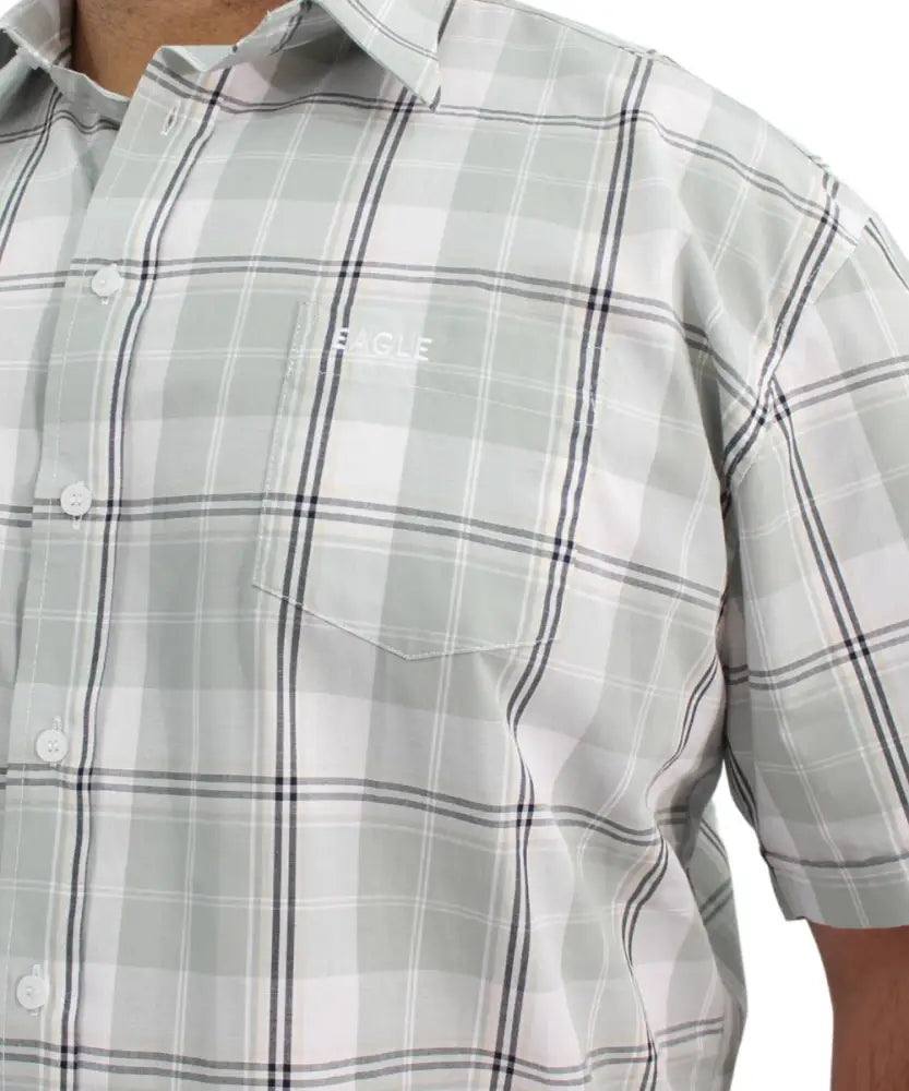 Mens Short Sleeve Check Shirt | Eagle Clothing | Plus Size | Big & Tall