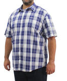 Mens Short Sleeve Check Shirt | Eagle Clothing | Plus Size | Big & Tall
