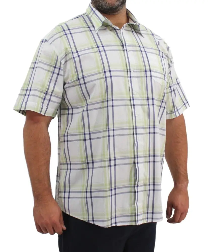 Mens Short Sleeve Check Shirt | Eagle Clothing | Plus Size | Big & Tall