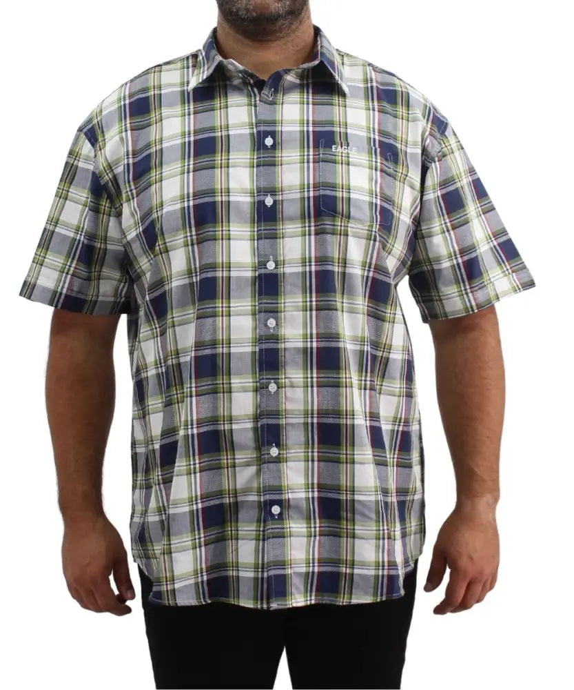 Mens Short Sleeve Check Shirt | R479.90 | Eagle Clothing | Plus Size | Big & Tall