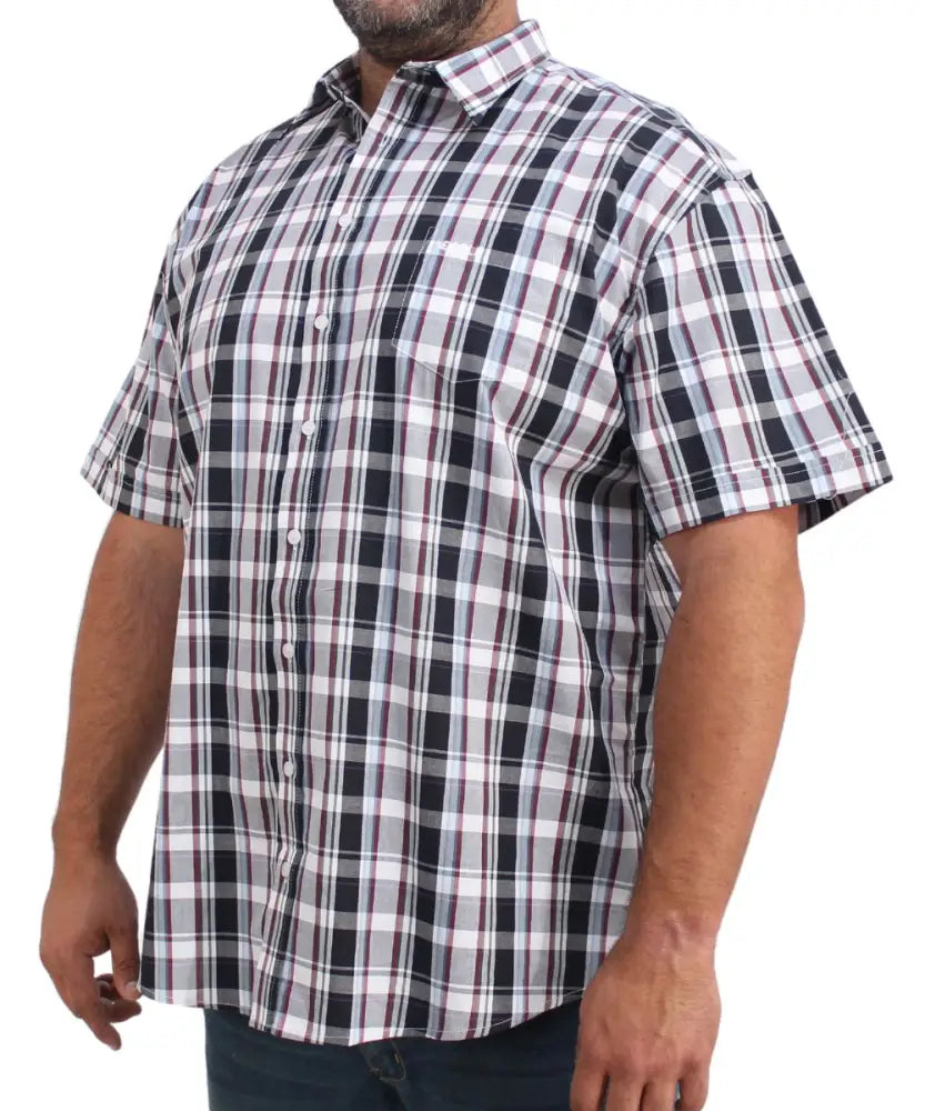 Mens Short Sleeve Check Shirt | R479.90 | Eagle Clothing | Plus Size | Big & Tall
