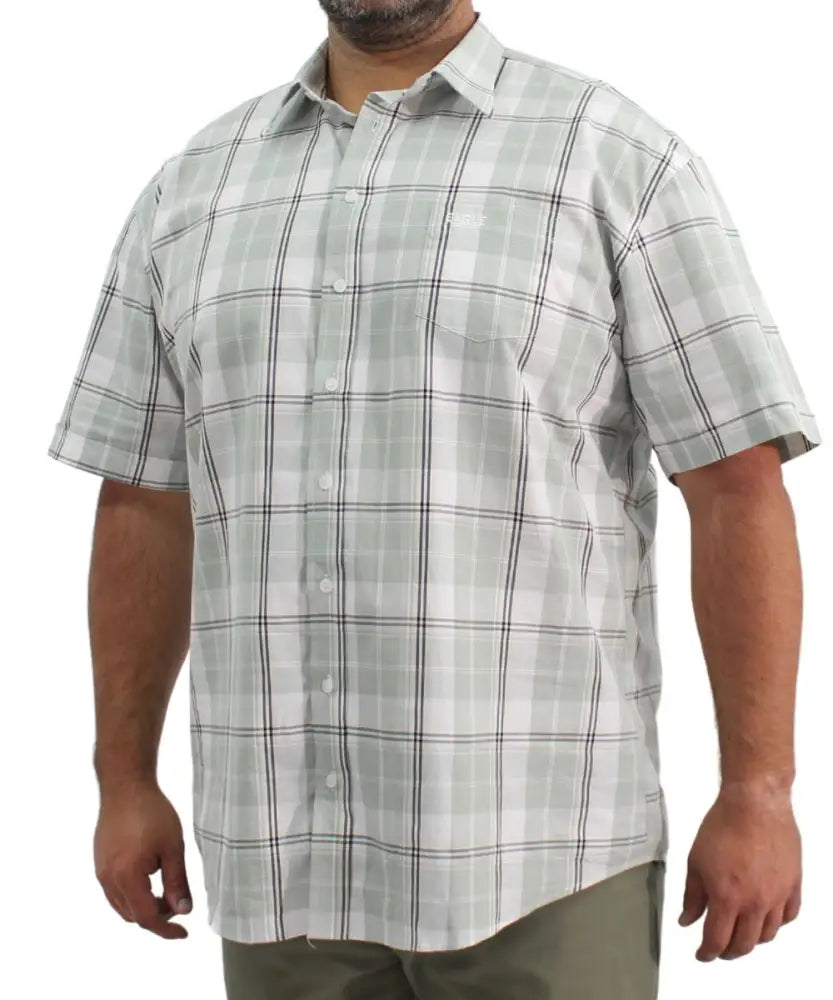 Mens Short Sleeve Check Shirt | Eagle Clothing | Plus Size | Big & Tall