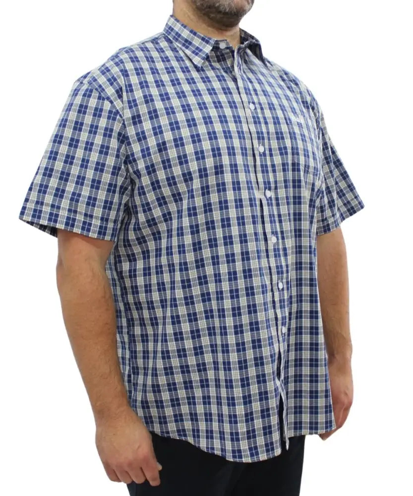 Mens Short Sleeve Check Shirt | Eagle Clothing | Plus Size | Big & Tall