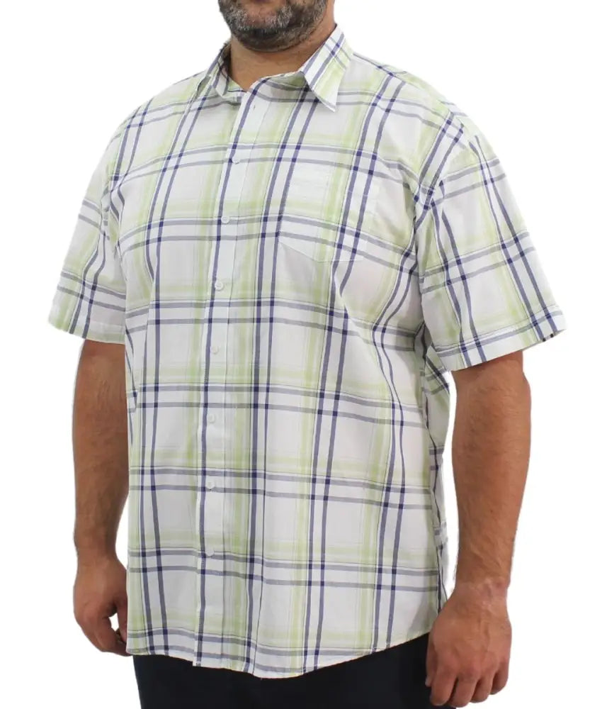 Mens Short Sleeve Check Shirt | Eagle Clothing | Plus Size | Big & Tall