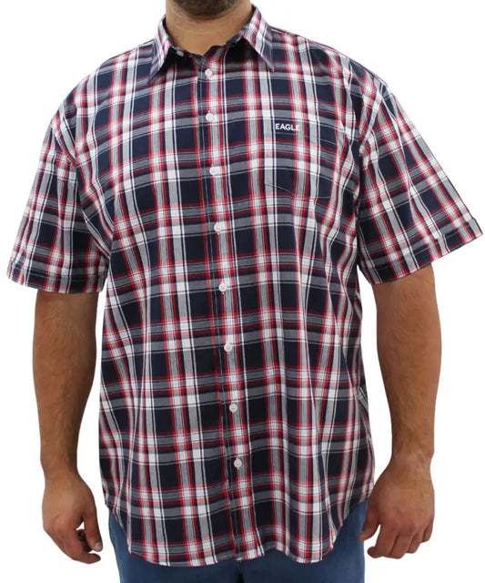 Mens Short Sleeve Check Shirt