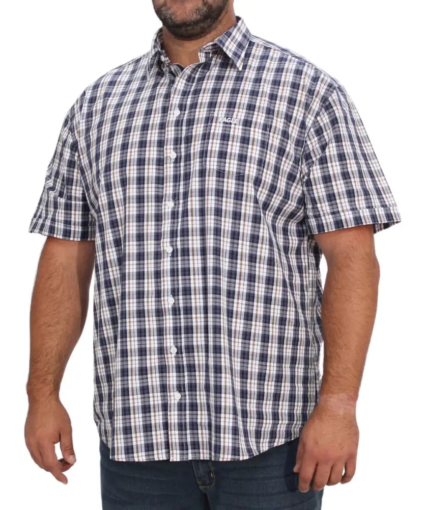 Mens Short Sleeve Check Shirt | R429.90 | Eagle Clothing | Plus Size | Big & Tall