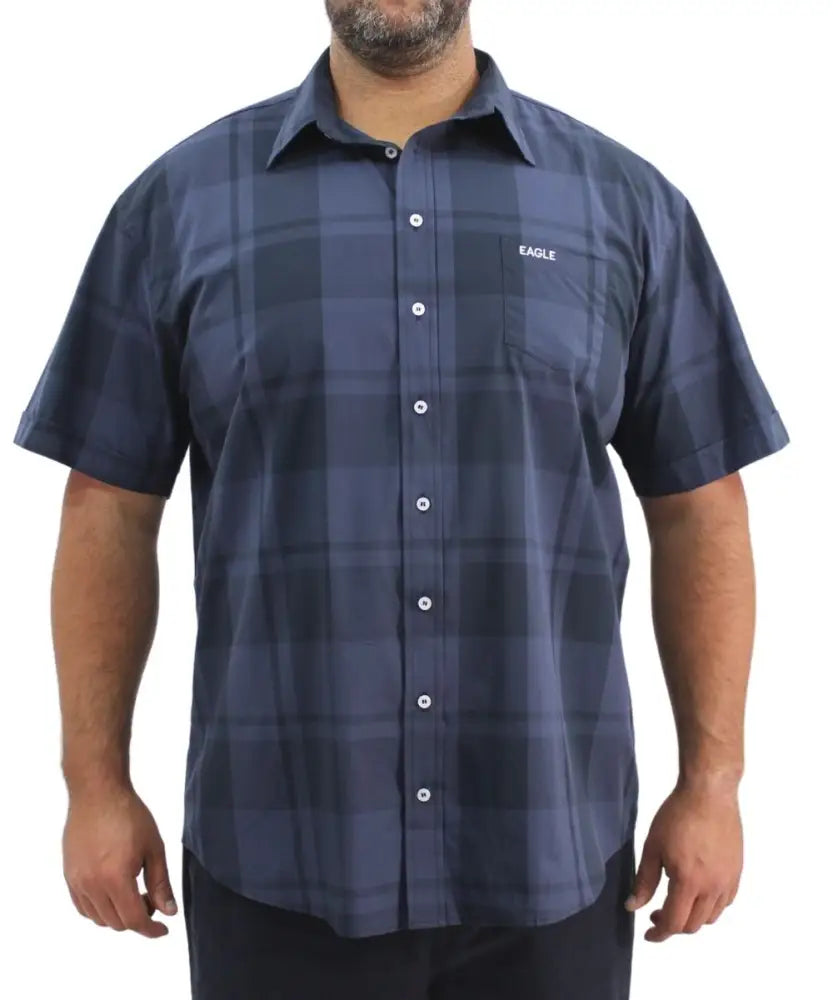 Mens Short Sleeve Check Shirt | R479.90 | Eagle Clothing | Plus Size | Big & Tall