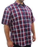 Mens Short Sleeve Check Shirt | Eagle Clothing | Plus Size | Big & Tall